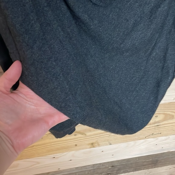 Zenana Outfitters size XL Charcoal Color V-Neck Crisscross Front Soft Sweater - Picture 4 of 8